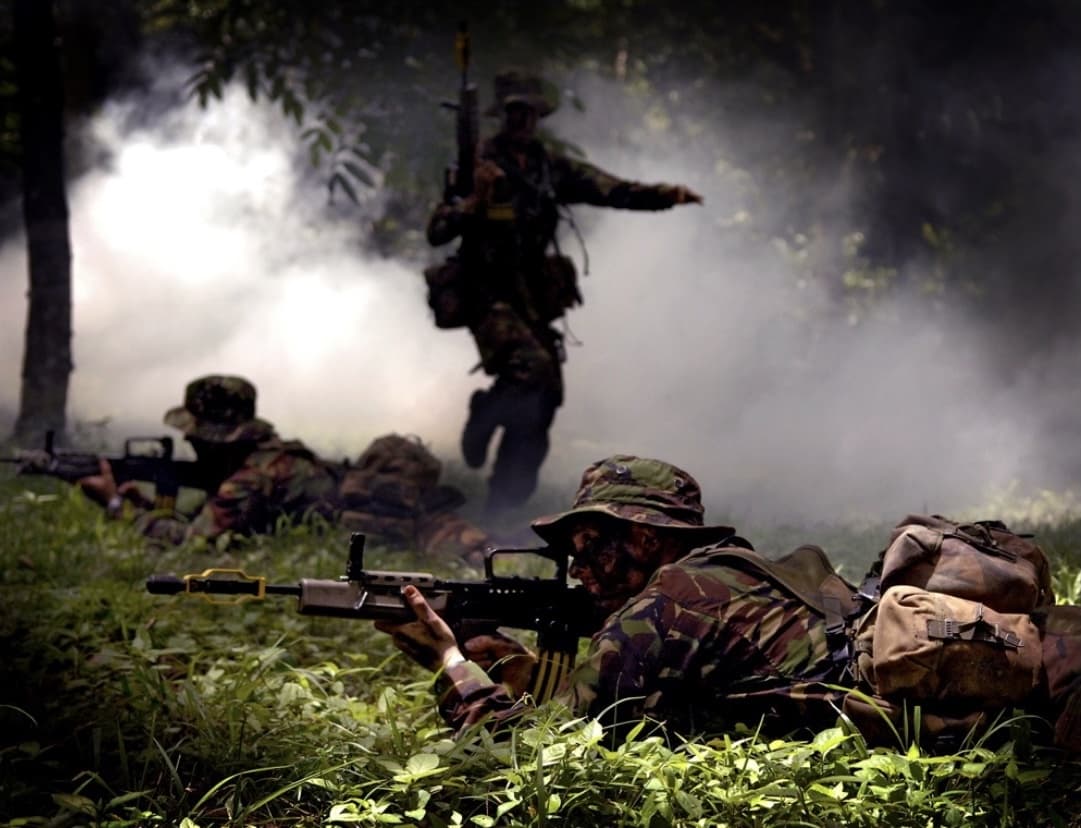 Daniel Whittaker during Royal Marines commando training